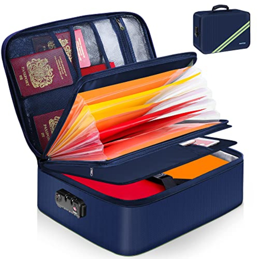 Fire Safe Document - Important Document Organizer Waterproof and Fireproof