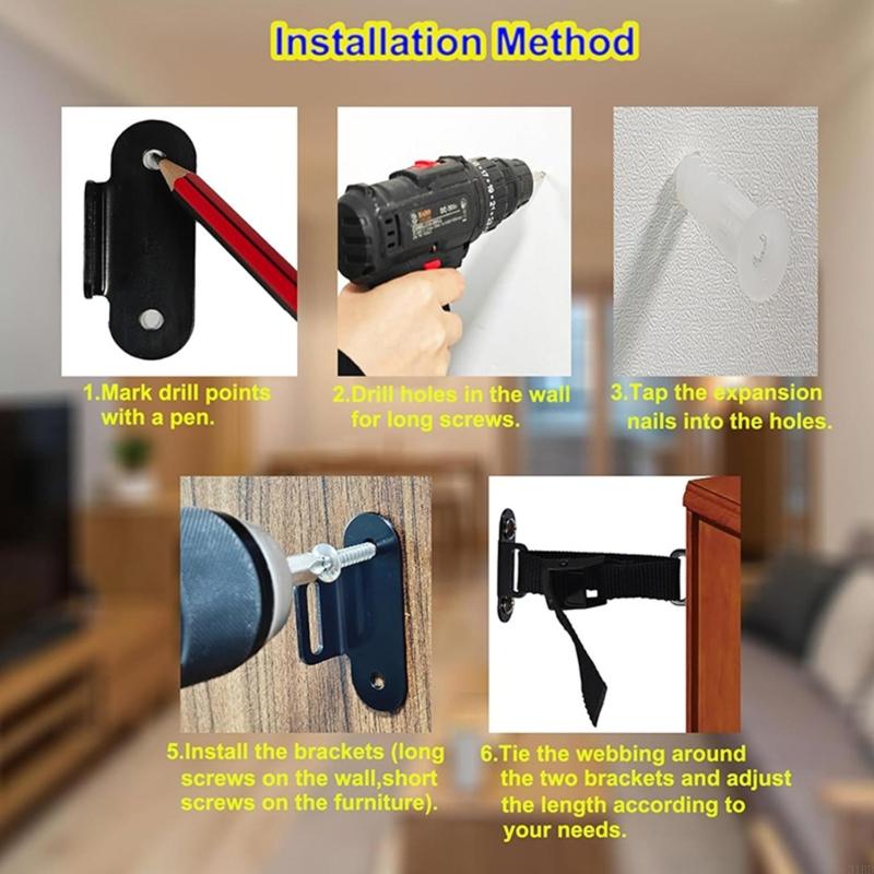 Adjustable Anti Fall Furniture – Earthquake Anchor Strap recenzja i cena
