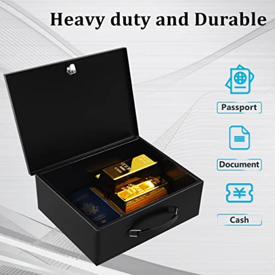 Portable Metal Safe Box with K – Fire Safe Document recenzja i cena