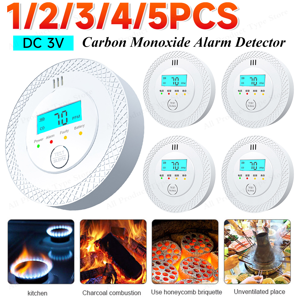 1-5PCS Carbon Monoxide Alarm D – Smoke Detector Interconnected recenzja i cena