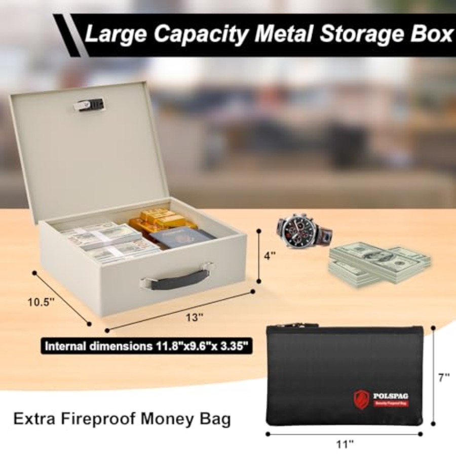 Fireproof Document Box with Ke – Fire Safe Document recenzja i cena
