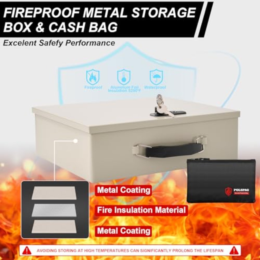 Fireproof Document Box with Ke – Fire Safe Document recenzja i cena