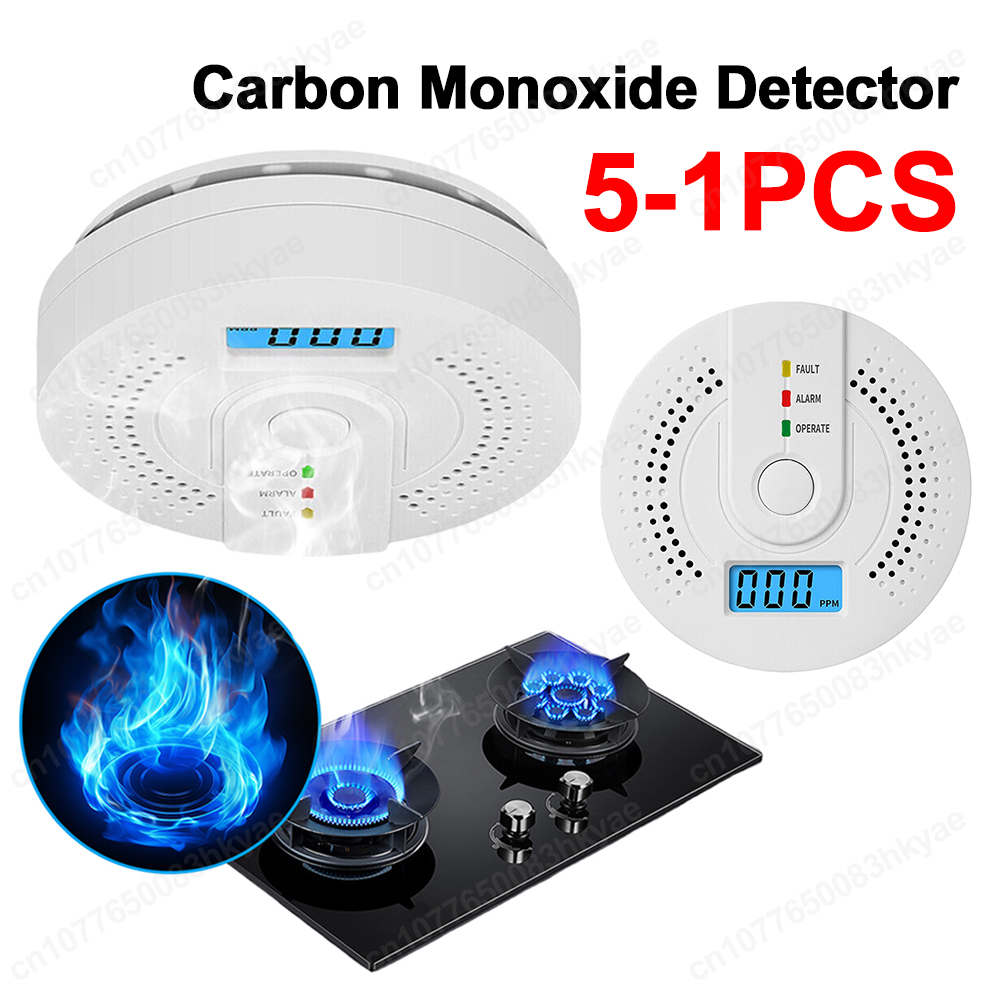 5-1PCS Digital Carbon Monoxide – Smoke Detector Interconnected recenzja i cena