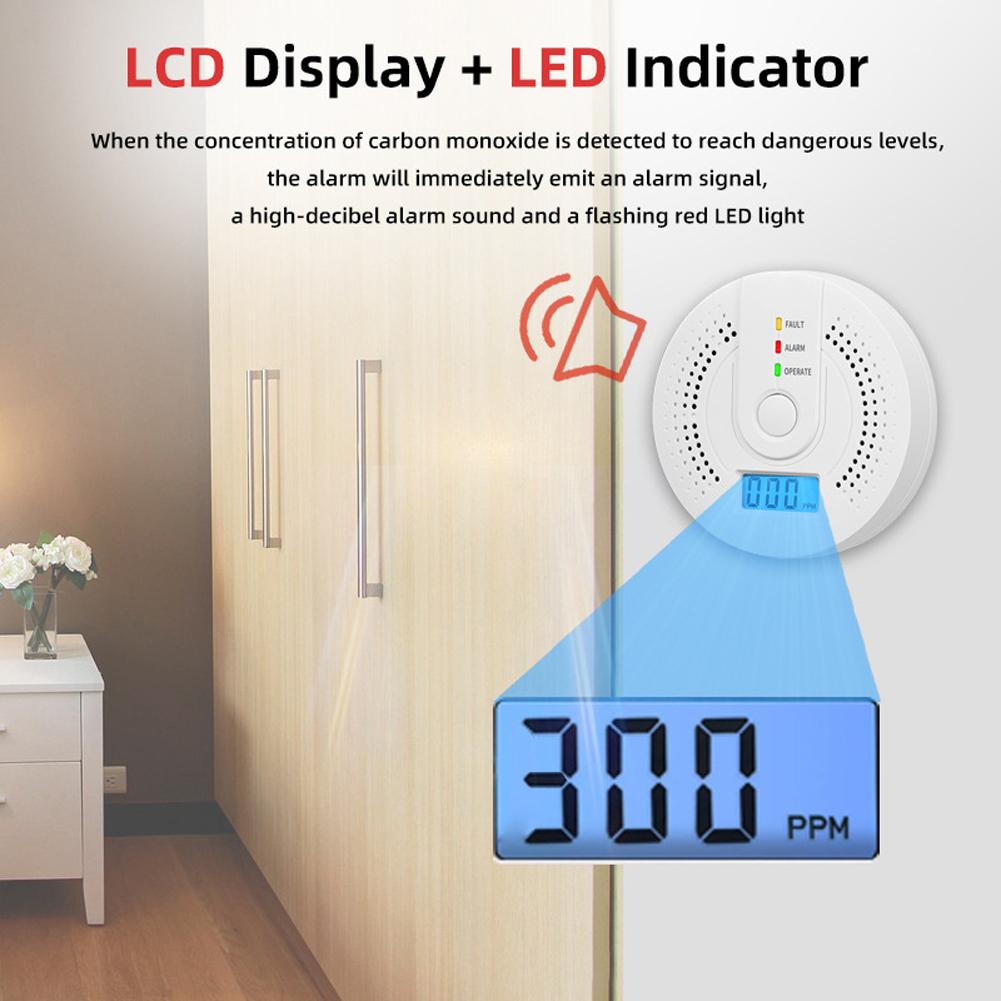 5-1PCS Digital Carbon Monoxide – Smoke Detector Interconnected recenzja i cena