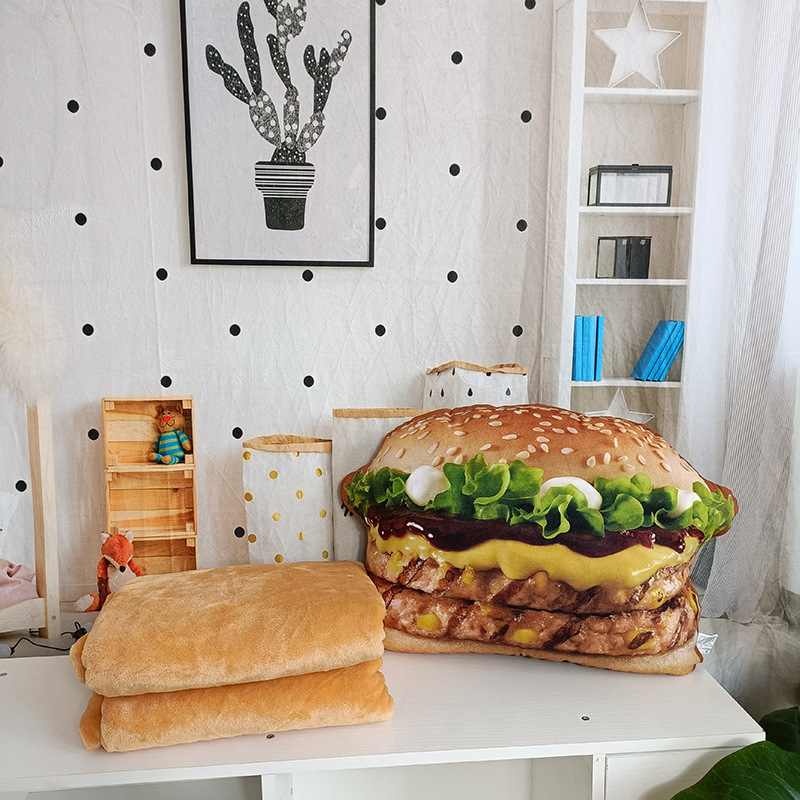 Lifelike Plush Hamburger Pillo – Fire Blanket Kitchen recenzja i cena