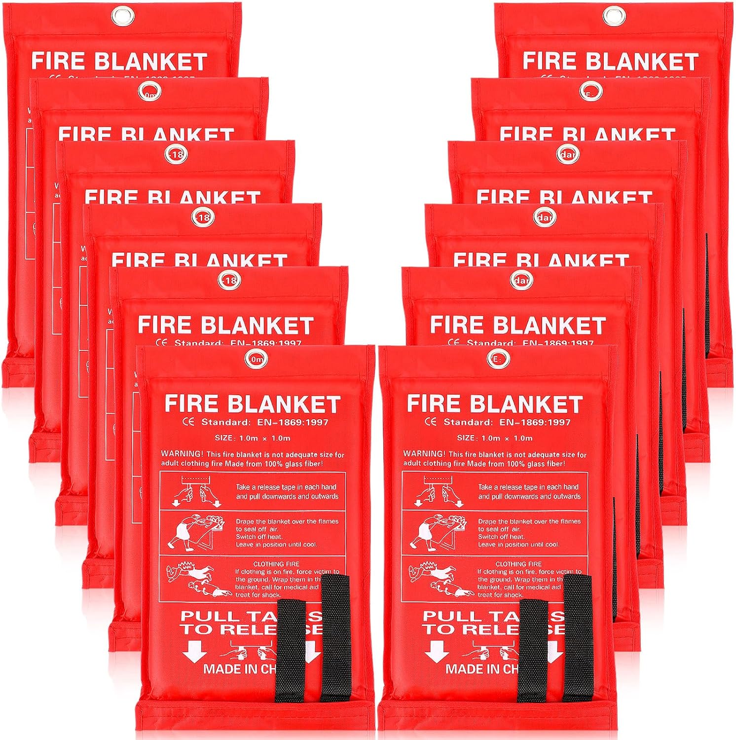 12 Pack Fire Blankets 39x39 In – Fire Blanket Kitchen recenzja i cena