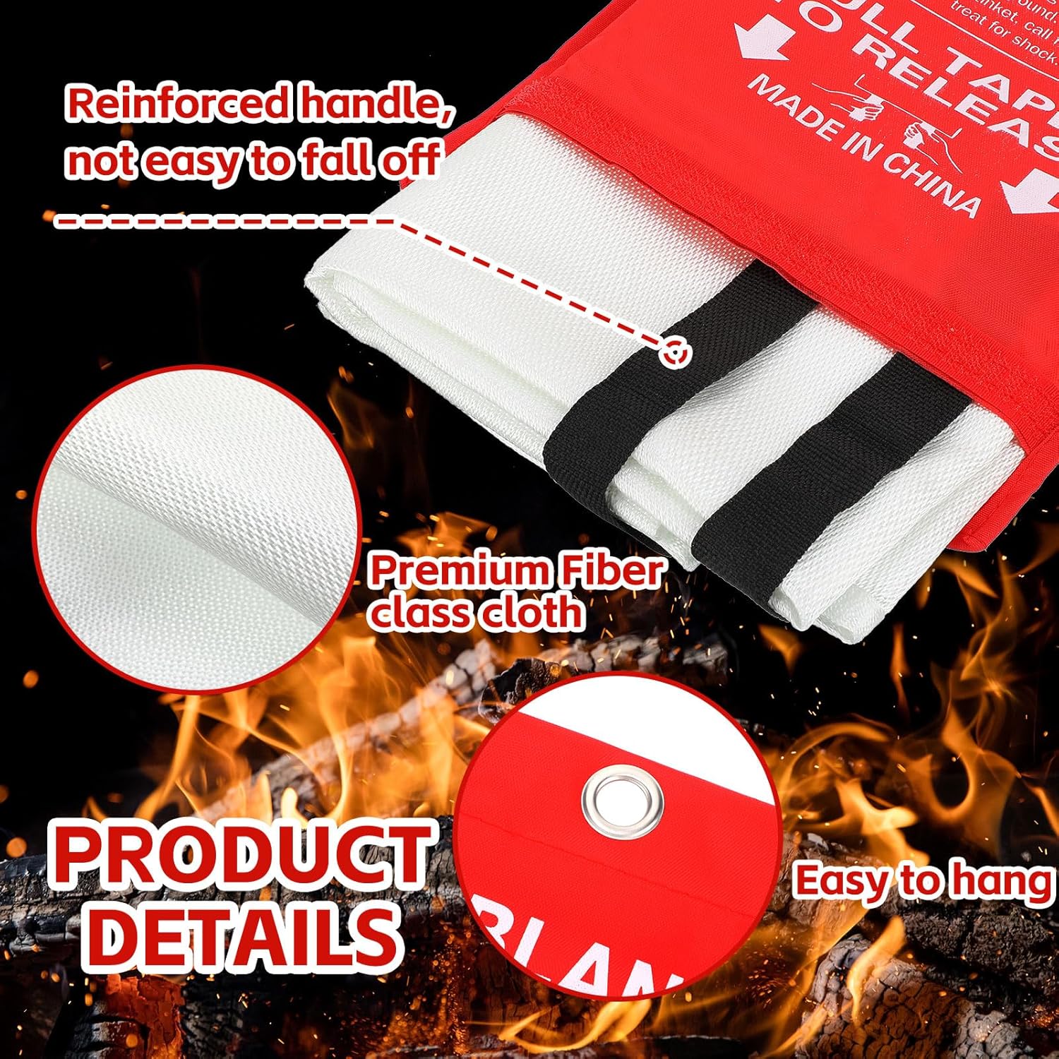 12 Pack Fire Blankets 39x39 In – Fire Blanket Kitchen recenzja i cena