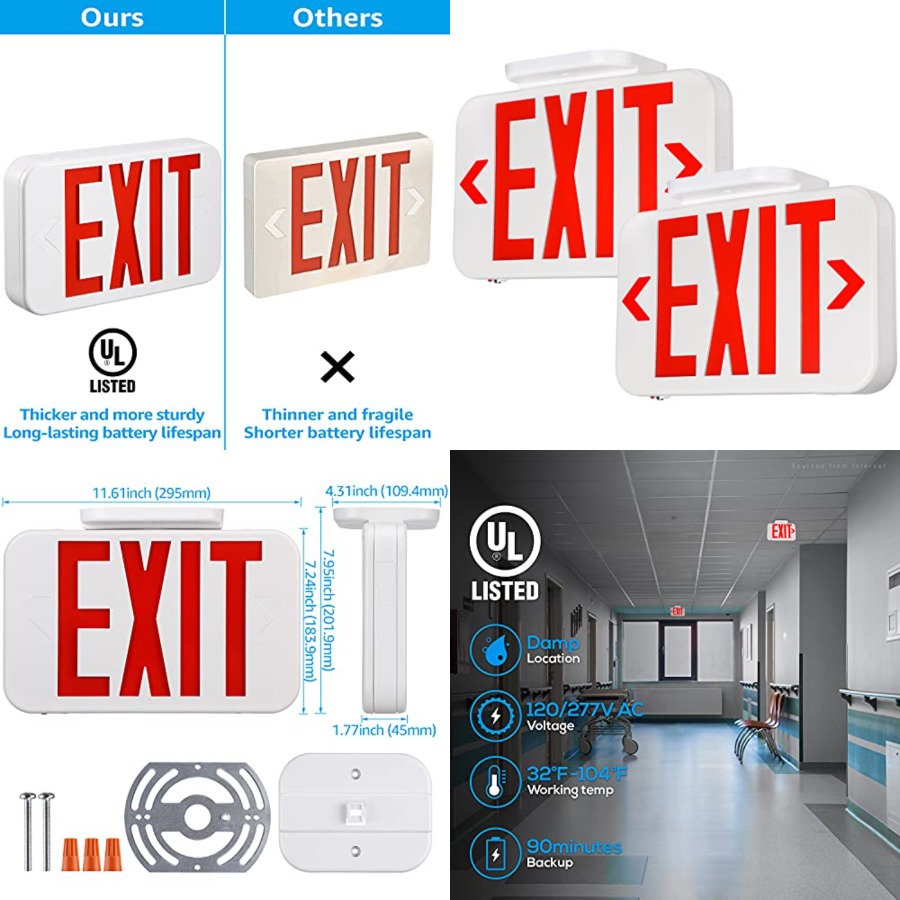 LED Exit Sign, Emergency Exit  – Emergency Exit Sign recenzja i cena