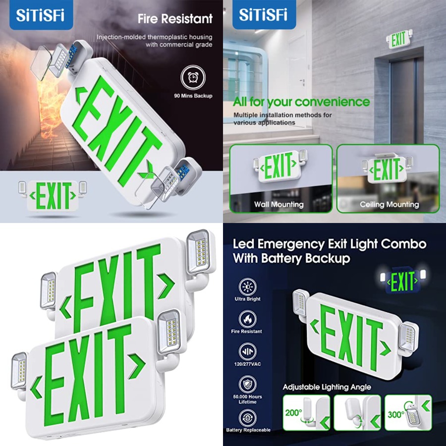 Led Combo Emergency Exit Sign  – Emergency Exit Sign recenzja i cena