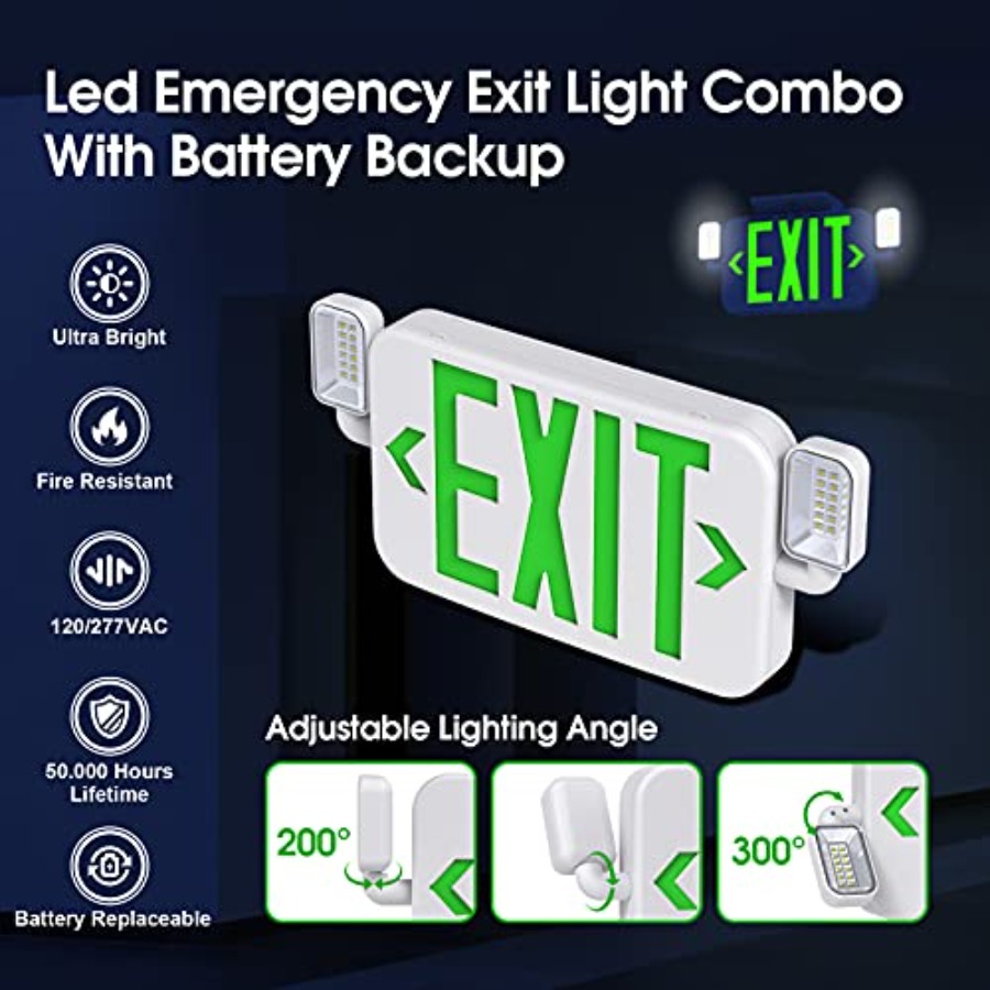 Led Combo Emergency Exit Sign  – Emergency Exit Sign recenzja i cena