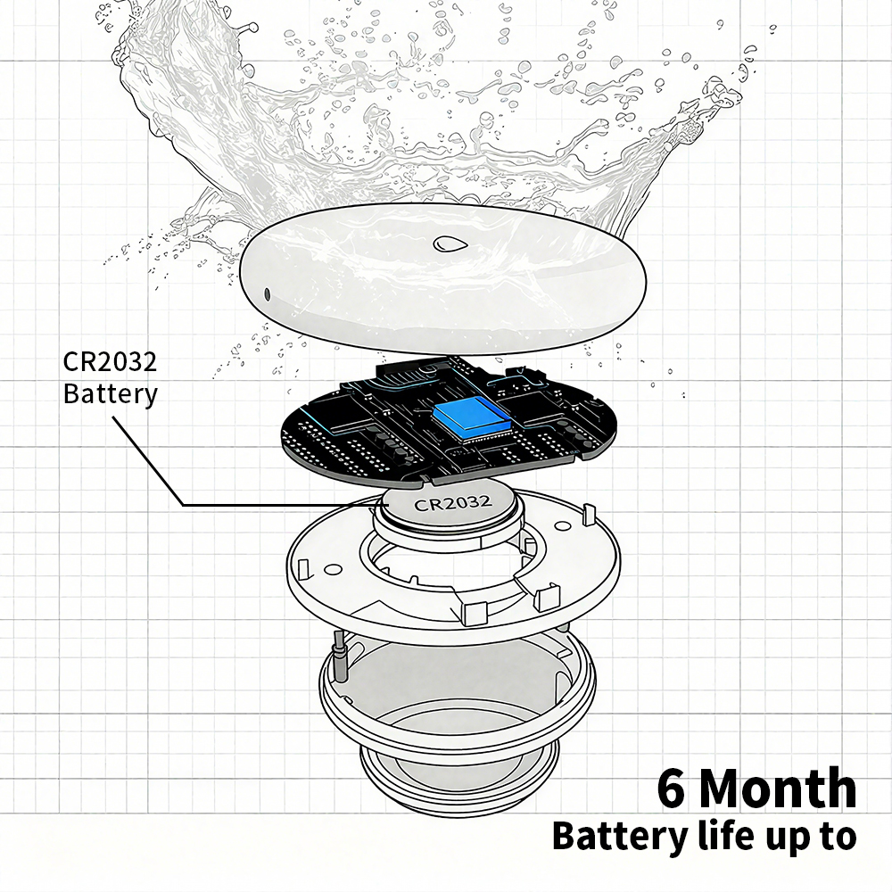 Tuya Zigbee Leakage Sensor LED – Water Alarm Sensor recenzja i cena