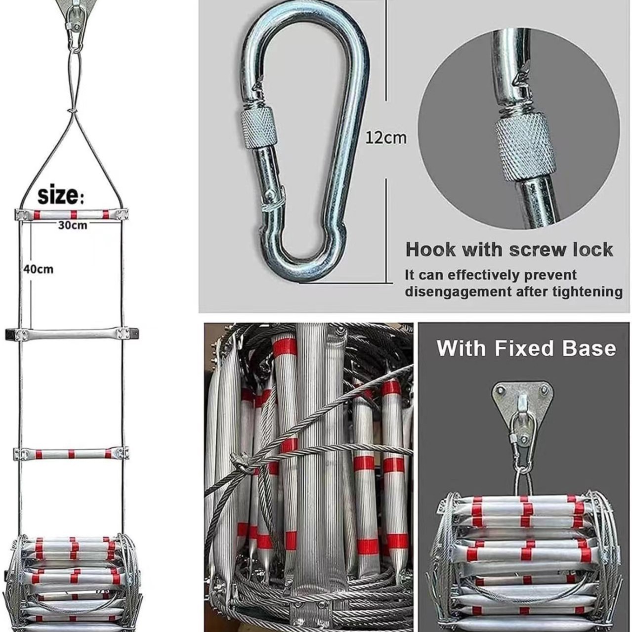 5M Soft Rope Ladder With Wire  – Fire Escape Ladder recenzja i cena
