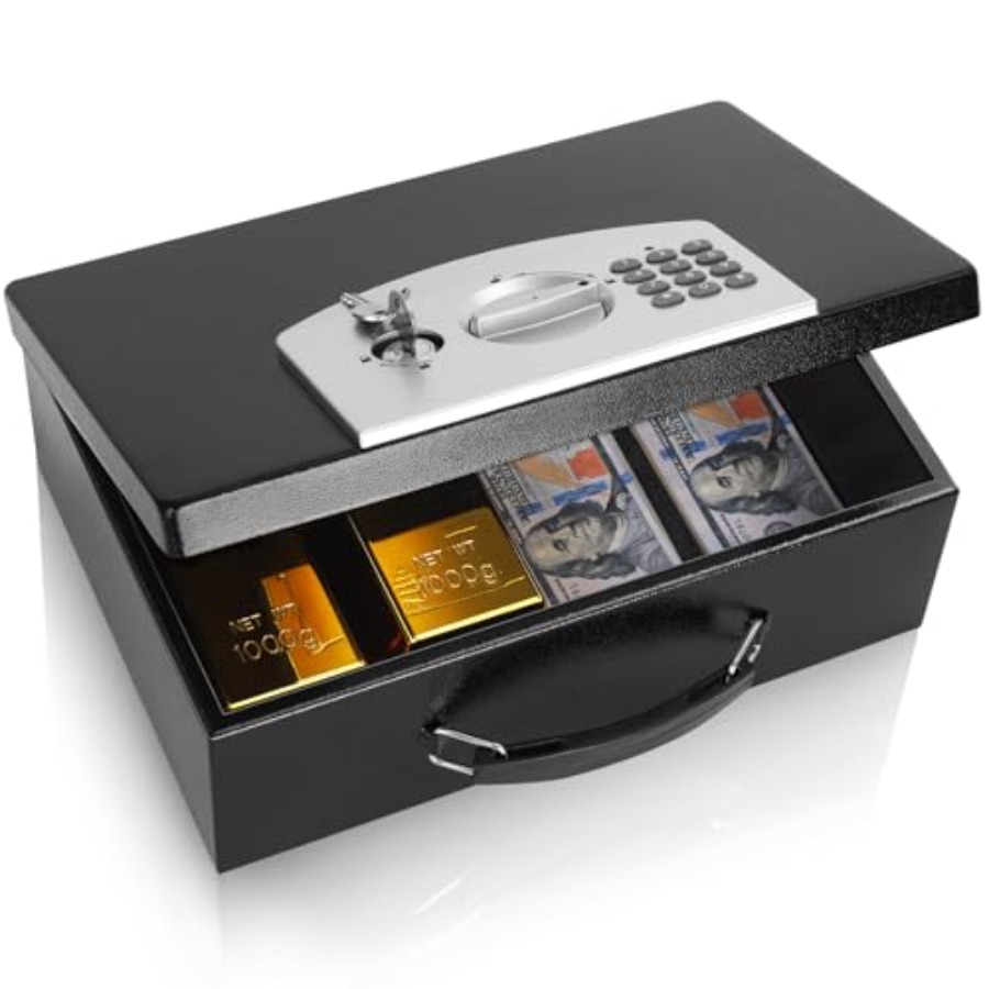 Portable Metal Safe Box with D – Fire Safe Document recenzja i cena