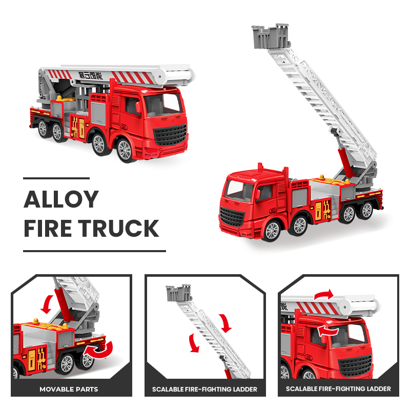 1:55 Diecast Fire Truck Model  – Fire Escape Ladder recenzja i cena
