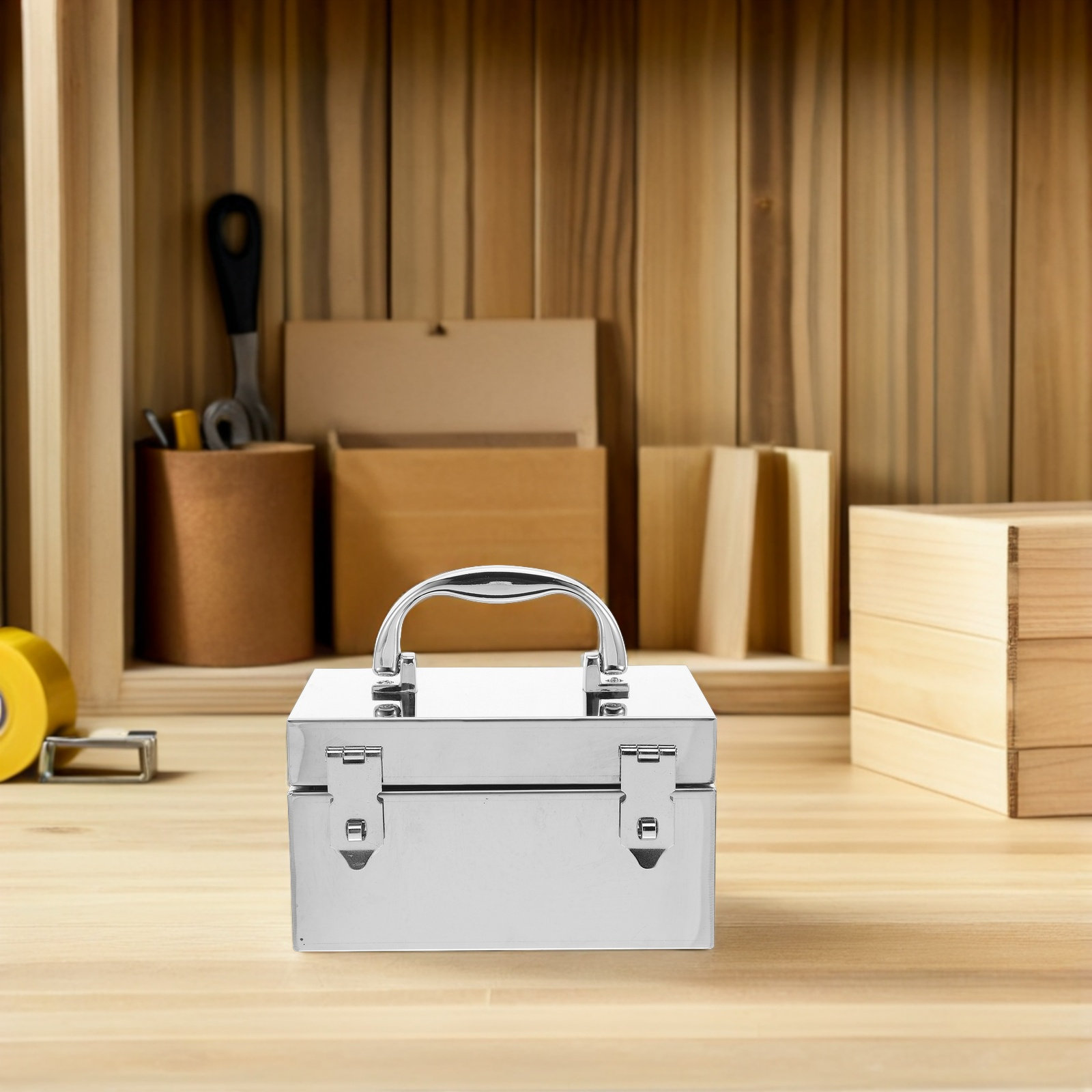 Portable Metal Cash Box Stainl – Lockbox Key Secure recenzja i cena