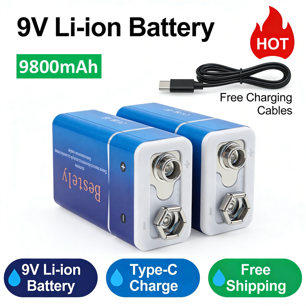 Rechargeable 9V Battery, 9800m – Smoke Detector Interconnected recenzja i cena
