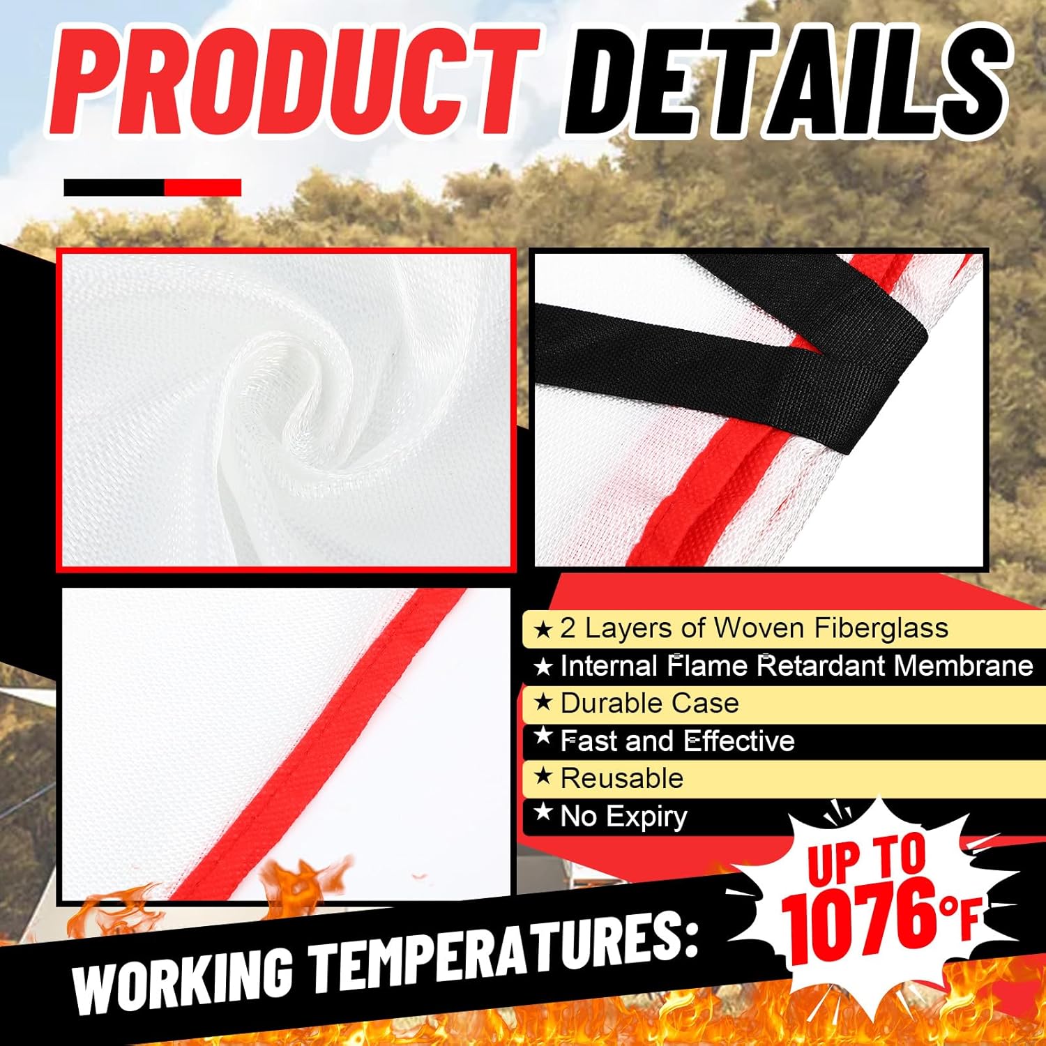 30 Pcs Fire Blankets 40x40 Inc – Fire Blanket Kitchen recenzja i cena