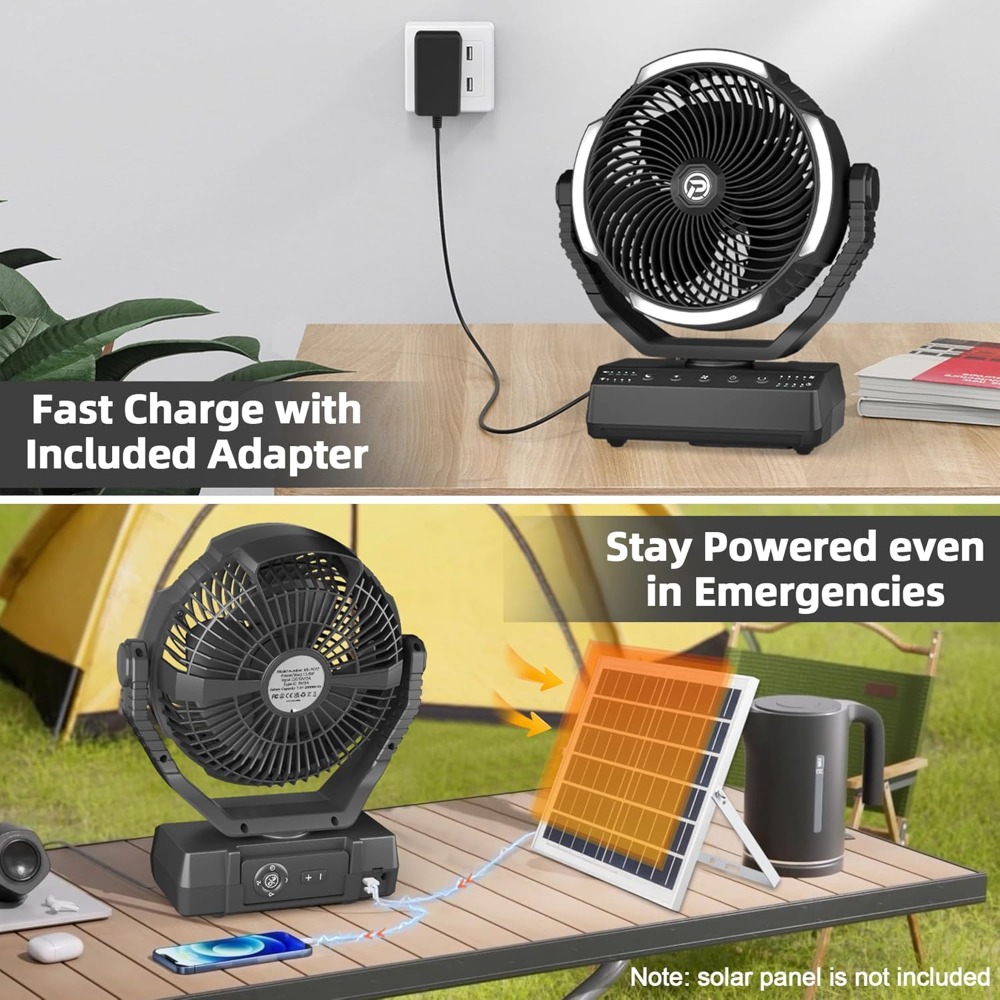 20000mAh Camping Fan with Ligh – Power Outage Light recenzja i cena