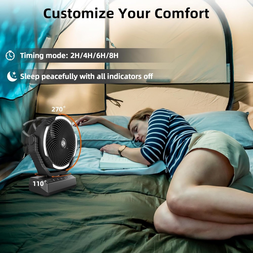 20000mAh Camping Fan with Ligh – Power Outage Light recenzja i cena