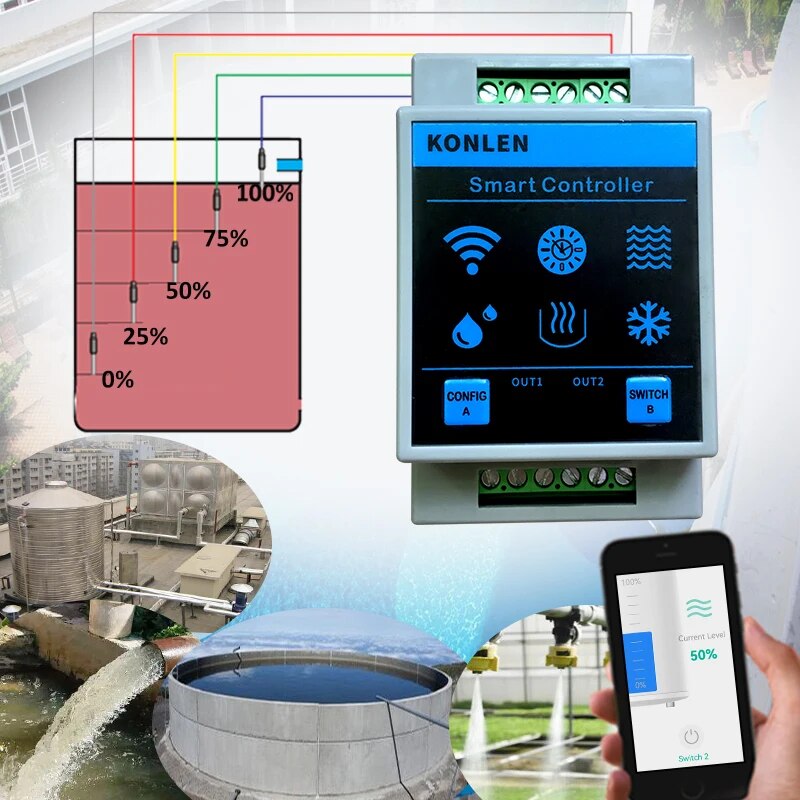 KONLEN Tuya Water Level Sensor – Water Alarm Sensor recenzja i cena