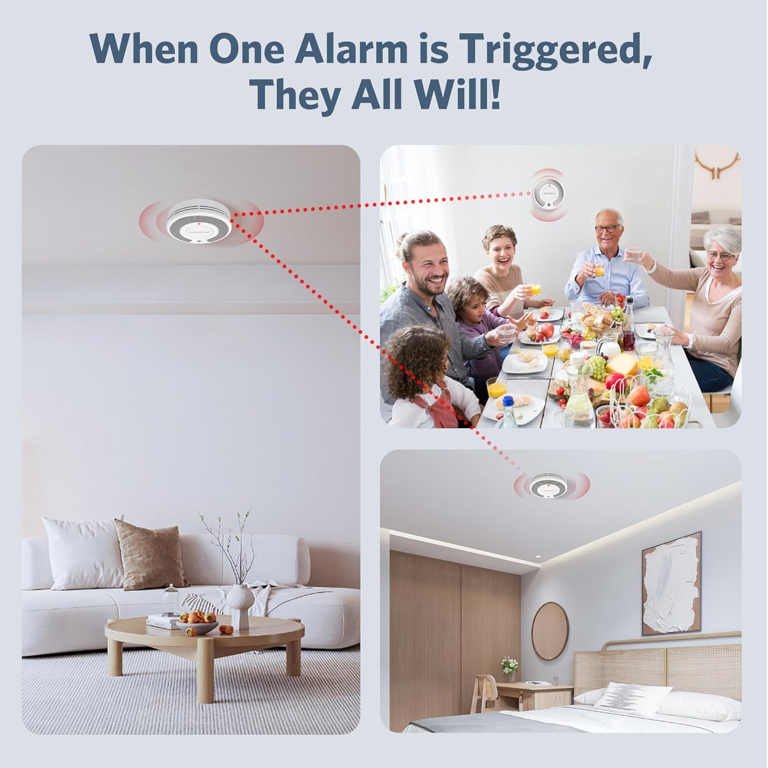 Wireless Interlinked Tuya Smok – Smoke Detector Interconnected recenzja i cena