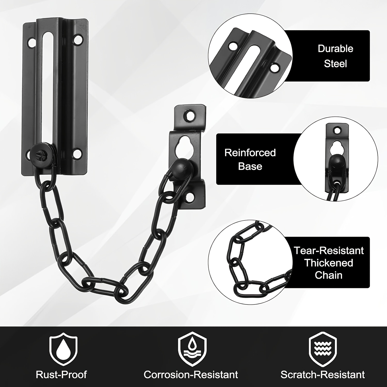 2 Pack Door Chain Lock Black,  – Security Chain Door recenzja i cena