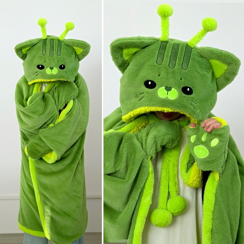 Cartoon Cute Alien Cat Hooded  – Fire Blanket Kitchen recenzja i cena
