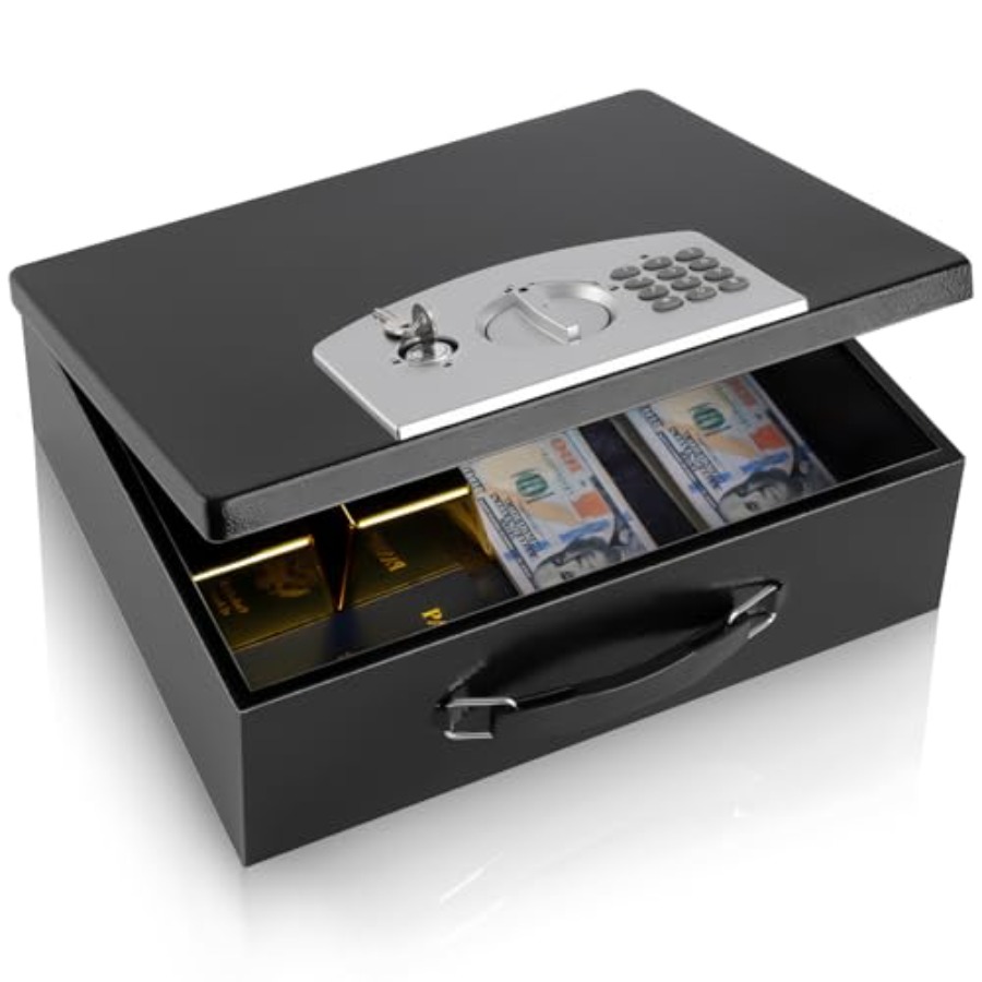 Portable Metal Safe Box with D – Fire Safe Document recenzja i cena