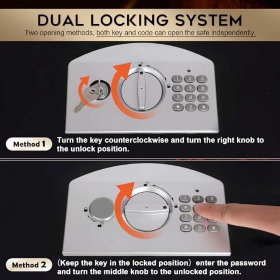 Portable Metal Safe Box with D – Fire Safe Document recenzja i cena