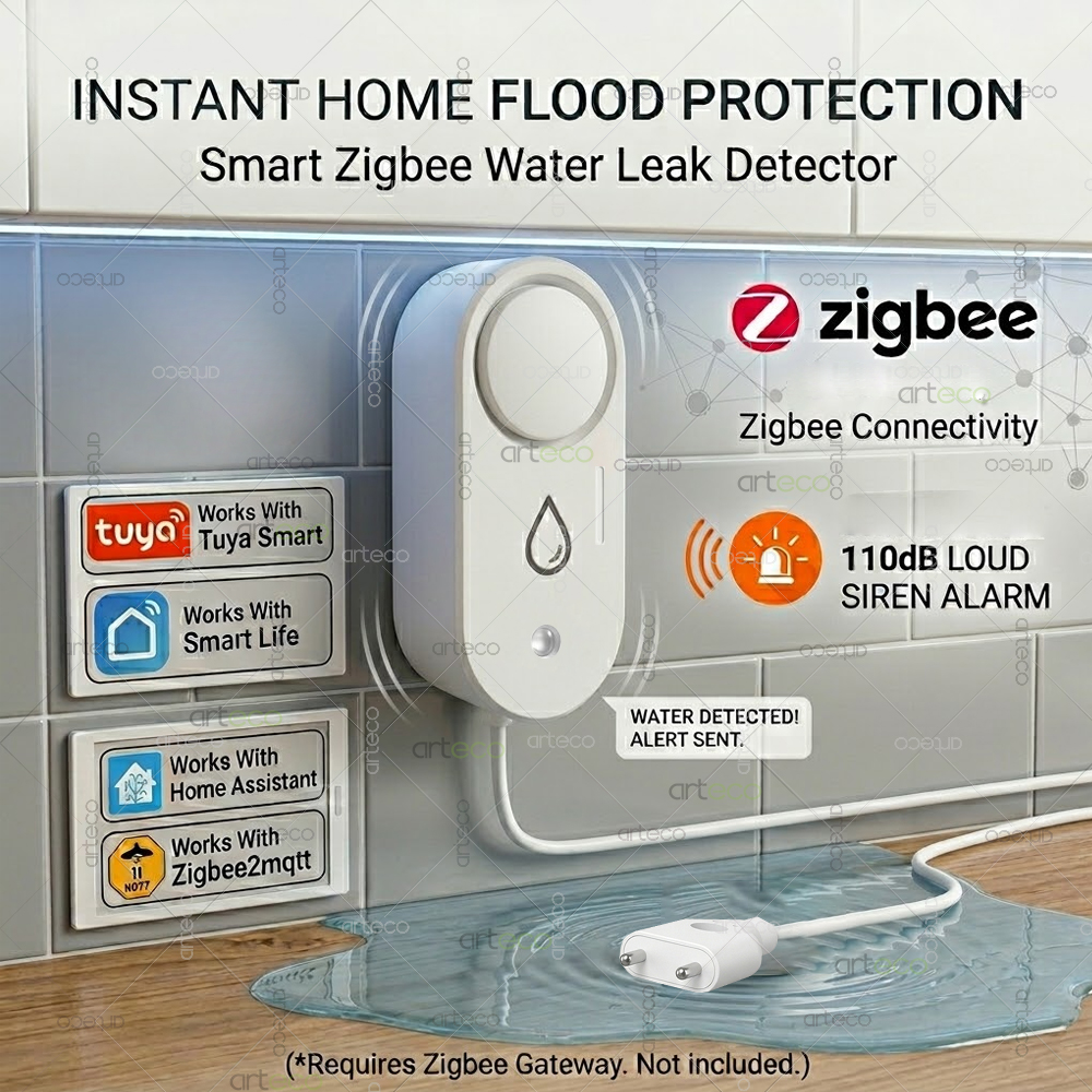 Zigbee Water Leak Detector Sma – Water Alarm Sensor recenzja i cena