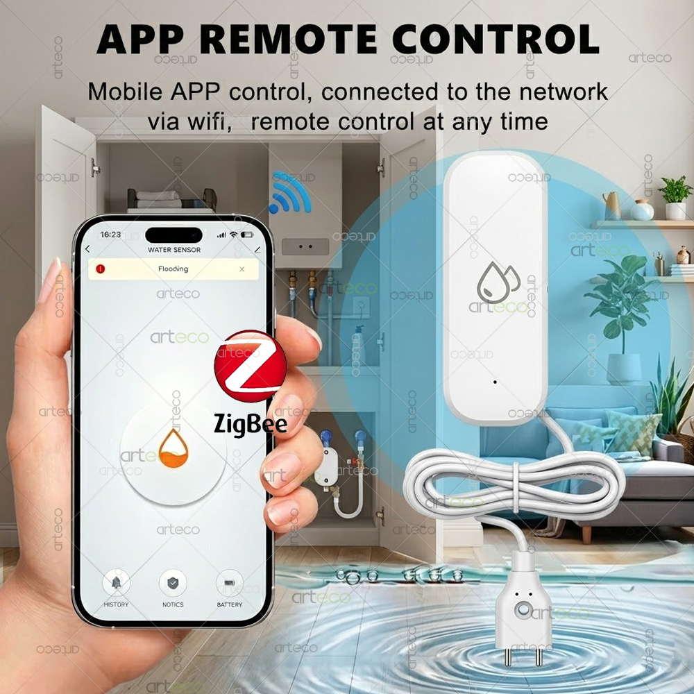 Zigbee Water Leak Detector Sma – Water Alarm Sensor recenzja i cena