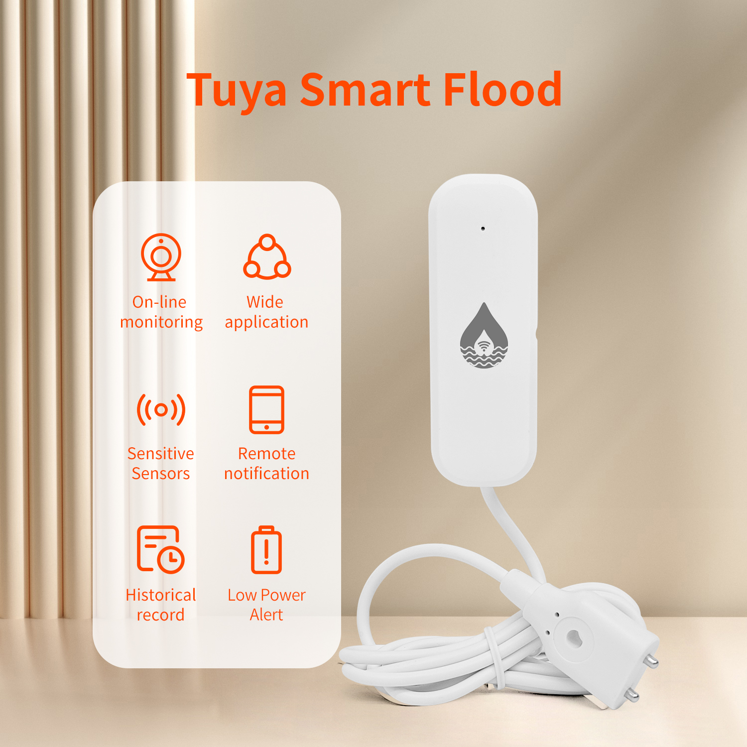 YFK Tuya WiFi Water Leakage Se – Water Alarm Sensor recenzja i cena