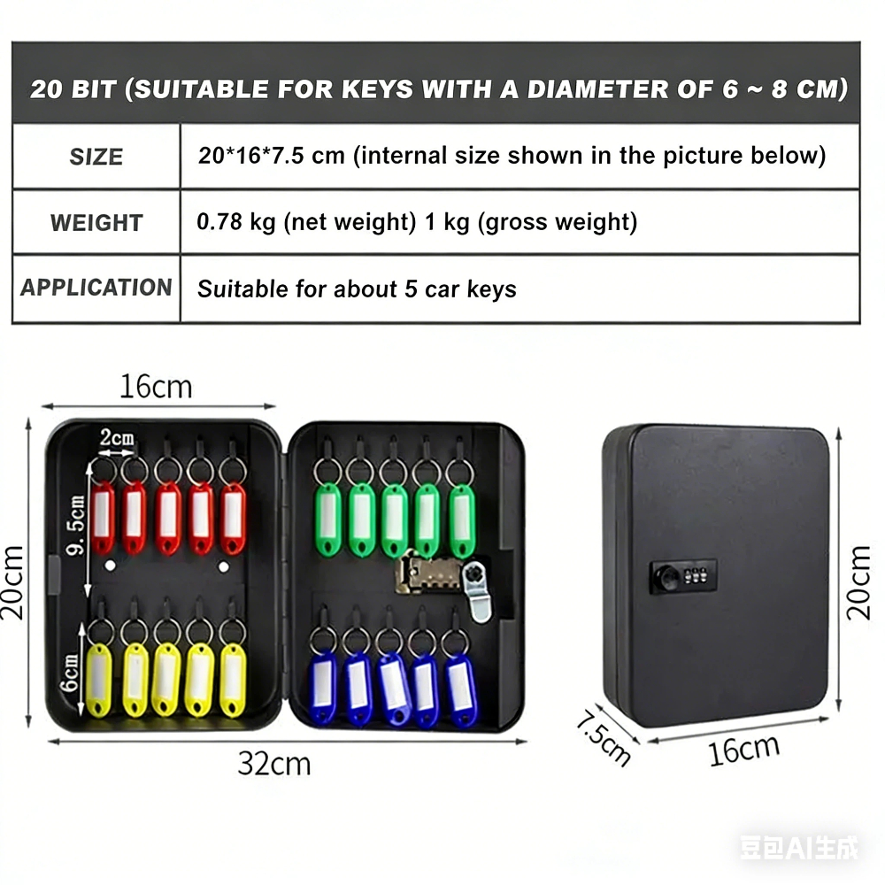 Combination Key Cabinet 20 Key – Lockbox Key Secure recenzja i cena