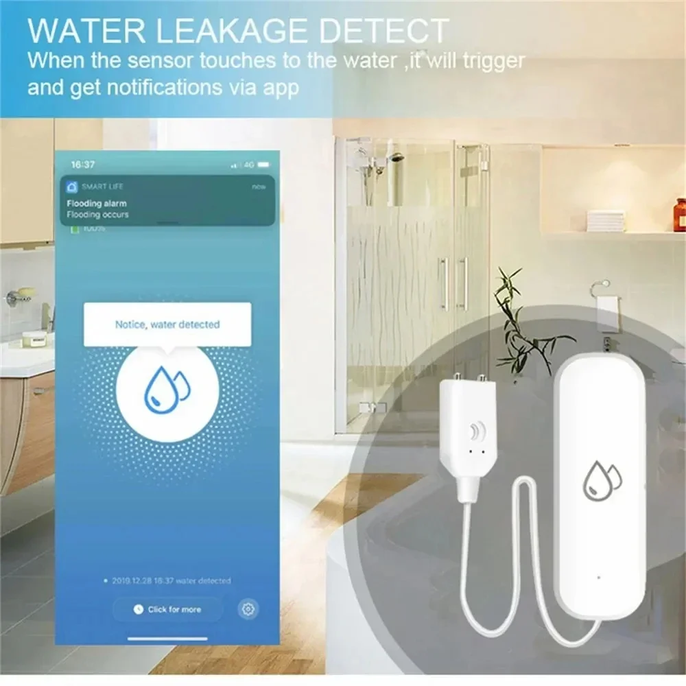 Tuya WiFi Water Sensor Leakage – Water Alarm Sensor recenzja i cena