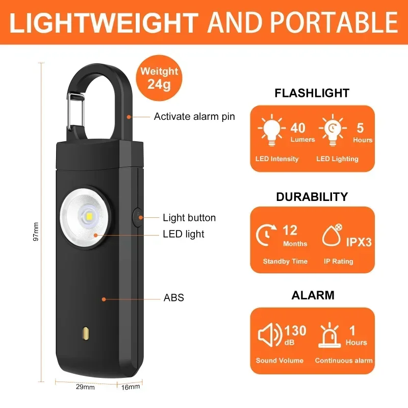 Self Defense LED Flashlight US – Personal Alarm Keychain recenzja i cena