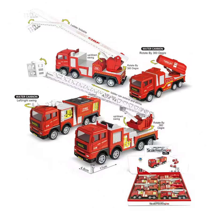 1pc-Alloy Fire Truck 1:32 Simu – Fire Escape Ladder recenzja i cena