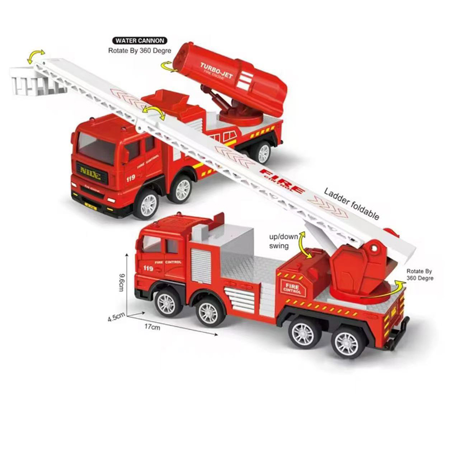 1pc-Alloy Fire Truck 1:32 Simu – Fire Escape Ladder recenzja i cena