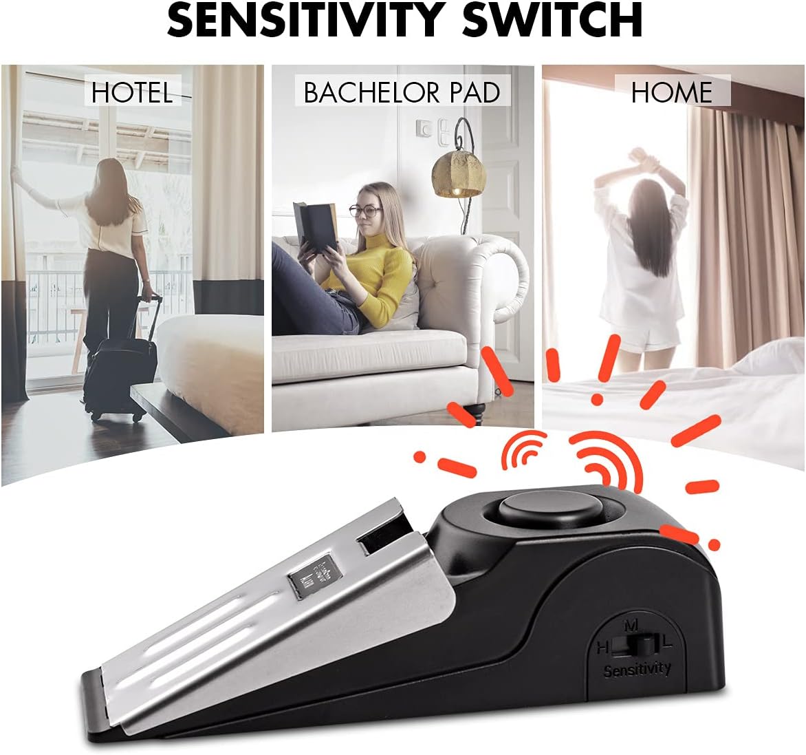 1/2Pcs Portable Travel 120 DB  – Door Stop Alarm recenzja i cena