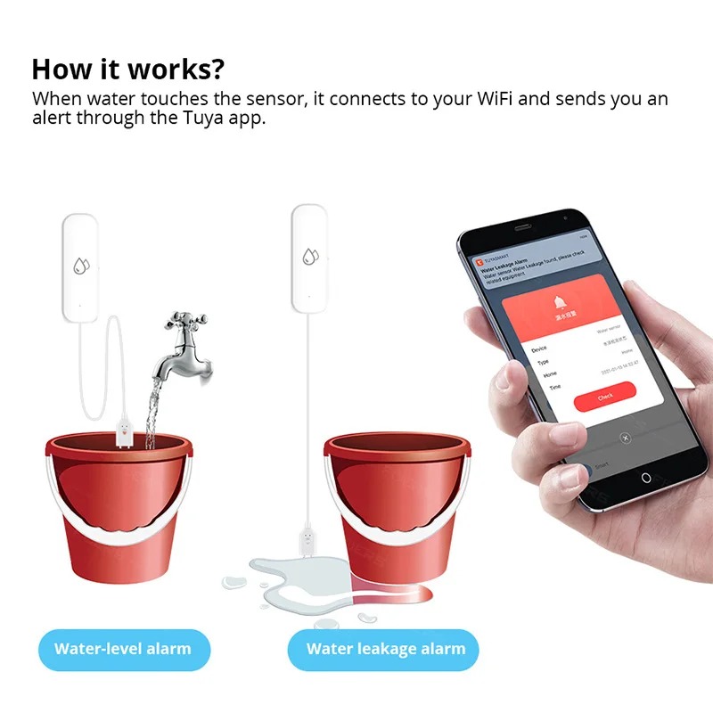 Smart Home Zigbee Water Leak D – Water Alarm Sensor recenzja i cena