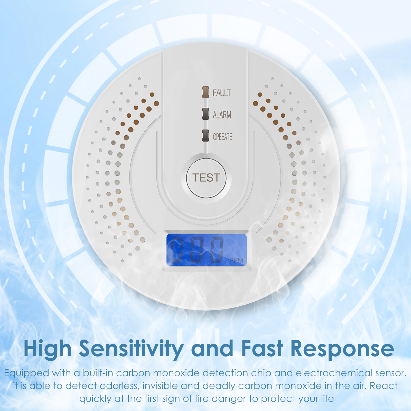 Independent CO Alarm Sensor Ca – Smoke Detector Interconnected recenzja i cena